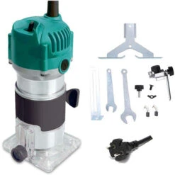 Fresatrice Verticale Elettrica 800W 6.35MM Rifilatore Fresa Legno Trimmer Router