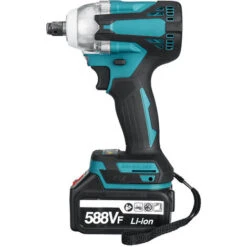 Avvitatore A Impulsi A Batteria 1200N.m 1/2'' 1/4'' Nero + Blu 2 Batterie