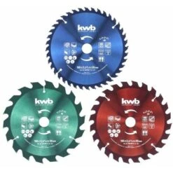 Kwb Set 3 Lame 165X30 Mm 18 / 24 / 40 Denti