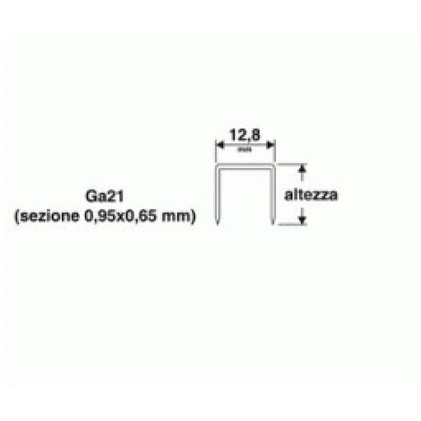 GRAFFETTE GRAFFE PUNTI 12.8xH14 Mm - Pz1000 Per Graffatrice Puntatrice Ad Aria 2 GRAFFETTE GRAFFE PUNTI 12.8xH14 Mm - Pz1000 Per Graffatrice Puntatrice Ad Aria - immagine 2