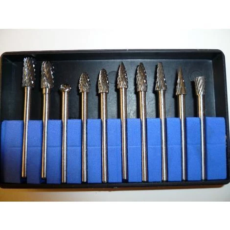 SET 10 FRESE IN ACCIAIO PER DREMEL VARI MODELLI 3x4mm 1 SET 10 FRESE IN ACCIAIO PER DREMEL VARI MODELLI 3x4mm
