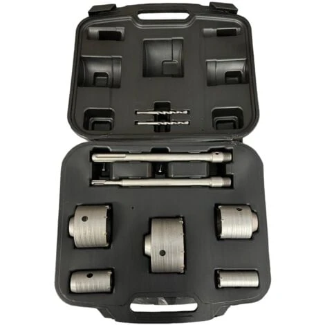 KIT FRESE CAROTATRICI PIETRA CON BARRE + VALIGIA 10 PZ 1 KIT FRESE CAROTATRICI PIETRA CON BARRE + VALIGIA 10 PZ