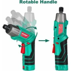 Cacciavite Elettrico 6N.m, HYCHIKA Avvitatore Elettrico (Par Max 6 N.m, 3.6 V, 2.0 Ah) Luce A LED Come Torcia, Chiave A Cricchetto, Caricatore Cavo USB, 36 Accessori, Custodia -Makitae Outlet 67555096 5