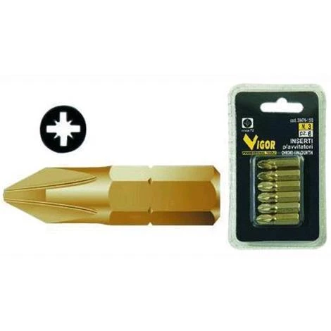 Inserti Per Avvitatori Vigor Cr Croce-Titanio Pz.6 N. 3 Pz 1 Inserti Per Avvitatori Vigor Cr Croce-Titanio Pz.6 N. 3 Pz