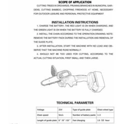 GroupM Sega Elettrica A Due Mani Con Batteria Al Litio Ricarica Elettrica Piccola Sega Per Tronchi Da Esterno Per La Casa