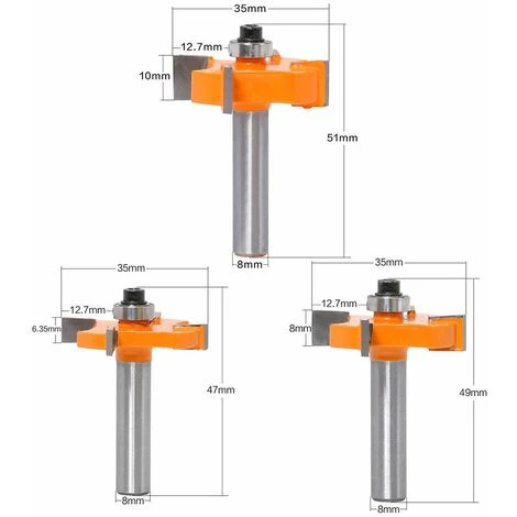 MINKUROW 3 Pezzi Taglialingua E Scanalature, 4 Sfere Per Lame 8 Mm Gambo A T - Taglierina A Forma Di Legno, Strumenti Per La Lavorazione Del Legno Per Porte, Tavoli, Mensole, Pareti E Altro 2 MINKUROW 3 Pezzi Taglialingua E Scanalature, 4 Sfere Per Lame 8 Mm Gambo A T - Taglierina A Forma Di Legno, Strumenti Per La Lavorazione Del Legno Per Porte, Tavoli, Mensole, Pareti E Altro - immagine 2