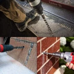 Set Di Punte Da Trapano Per Calcestruzzo Da 5 Pezzi, 6 6,5 8 10 12 X 110- 160 Mm Set Di Punte Da Trapano Per Metallo Di Alta Qualità, Punte Da Trapano Sds Per Piastrelle In Ceramica E Muratura In Ceme -Makitae Outlet 69790590 4