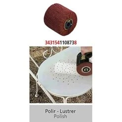 Fartools 110873  Spazzola In Fibra Sintetica Per Rettificatrice REX120 C, REX200, REX-H200 Diametro 120 Mm Rossa -Makitae Outlet 70756318 3