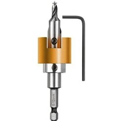 Kwb Drill Hardwood HSS-M2 Con Fermata Di Profondità E Svasatura, Ø 4 Mm