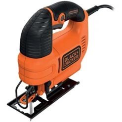 BLACK & DECKER KS701E-QS Seghetto Alternativo Compatto In Cartone & 1 Lama, 520 W, Nero, 520W