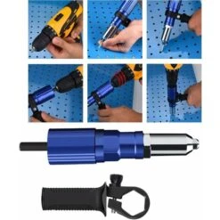 ZOLGINAH Set Di Strumenti Per Rivetti Elettrici Set Di Strumenti Per Rivettatura A Batteria Adattatore Per Kit Di Perforazione Adattatore Per Dadi Con Inserto Pop Accessorio Per Macchina Elettrica, Ri -Makitae Outlet 71127973 4