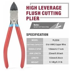 Tronchesi Per Cavi, Tronchesi Per Cavi Diagonali Da 6 Pollici, Tronchesi Per Cavi, Tronchesi Per Cavi Elettronici, Pinze A Molla Ad Alta Leva Perfette Per Tagliare Cerniere, Cavi E Fascette. 9 Tronchesi Per Cavi, Tronchesi Per Cavi Diagonali Da 6 Pollici, Tronchesi Per Cavi, Tronchesi Per Cavi Elettronici, Pinze A Molla Ad Alta Leva Perfette Per Tagliare Cerniere, Cavi E Fascette. -Makitae Outlet 71380148 5