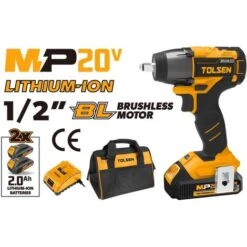 AVVITATORE AD IMPULSI 20V BRUSHLESS SERIE MP20V ATTACCO QUADRO 1/2" TOLSEN