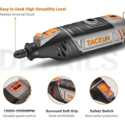 TACKLIFE Utensili Rotante, Strumento Multifunzione135W Kit Con 150 Pz Accessori/Mandrino Autoserrante Universale/Albero Flessibile, 10,000-35,000 Giri/Min RTSL50AC 7 TACKLIFE Utensili Rotante, Strumento Multifunzione135W Kit Con 150 Pz Accessori/Mandrino Autoserrante Universale/Albero Flessibile, 10,000-35,000 Giri/Min RTSL50AC -Makitae Outlet 71683598 3