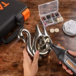 TACKLIFE Utensili Rotante, Strumento Multifunzione135W Kit Con 150 Pz Accessori/Mandrino Autoserrante Universale/Albero Flessibile, 10,000-35,000 Giri/Min RTSL50AC 9 TACKLIFE Utensili Rotante, Strumento Multifunzione135W Kit Con 150 Pz Accessori/Mandrino Autoserrante Universale/Albero Flessibile, 10,000-35,000 Giri/Min RTSL50AC -Makitae Outlet 71683598 5