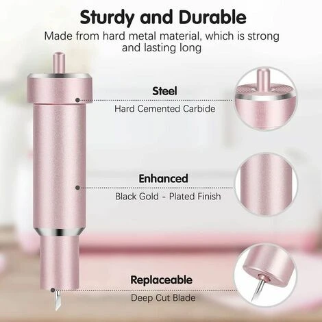 Lama E Base In Tessuto Rivestito, Per Macchine Cricut Maker E Cricut Explore, Rosa, 3 Lama E Base In Tessuto Rivestito, Per Macchine Cricut Maker E Cricut Explore, Rosa, - immagine 3