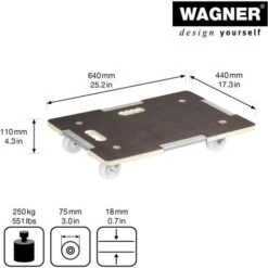 Aiuto Di Trasporto Mm 1381 I 63 X 43 Cm - Container Pesante Impostazione I Capacità Di Carico 250 Kg -Makitae Outlet 72581899 4