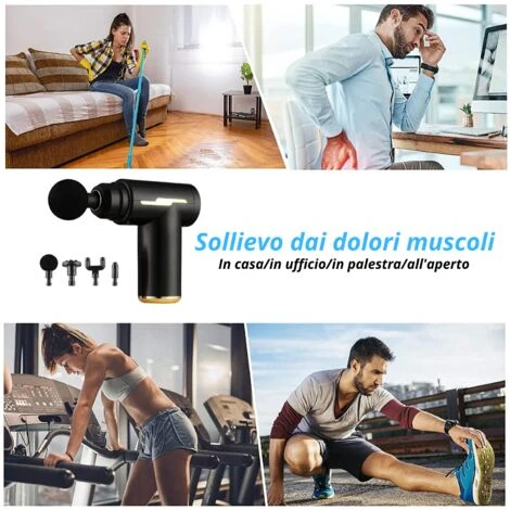 Pistola Massaggiante Muscolare Elettrica Ricaricabile USB 4 Pistola Massaggiante Muscolare Elettrica Ricaricabile USB - immagine 4