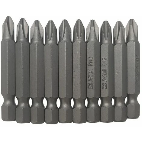 Set 10PZ Punte Per Avvitatore Inserti Ph2 Punte S2 Phillips 00145 1 Set 10PZ Punte Per Avvitatore Inserti Ph2 Punte S2 Phillips 00145