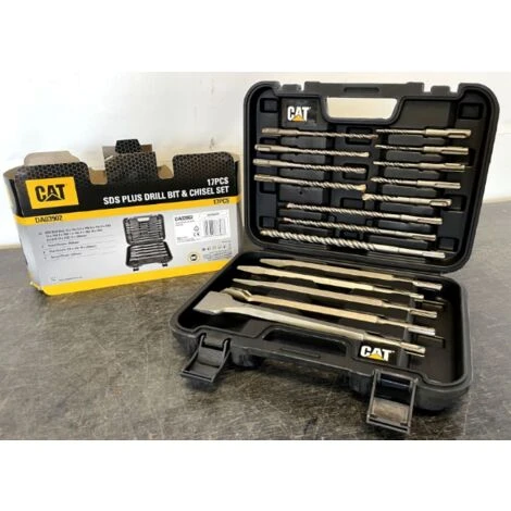 Set Di Punte E Scalpelli SDS Plus 17 Pezzi In Pratica Valigetta CAT DA03902 3 Set Di Punte E Scalpelli SDS Plus 17 Pezzi In Pratica Valigetta CAT DA03902 - immagine 3