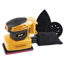 Buck Levigatrice Multipla Blim A 3 Piastre Con Batteria 20v 2ah - Piastra Rotonda, Triangolare E Rettangolare - Velocità 7000-13000 Giri/min - Contenitore Polvere - Luce Led