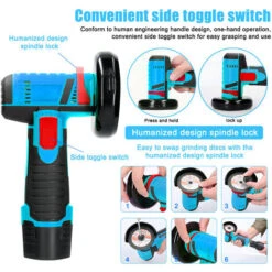 Mini Smerigliatrice Elettrica Multifunzionale Da 19500 Giri/min Taglierina Portatile Per Taglio Lucidatura Piastrelle In Ceramica Legno Pietra Acciaio (Blu, Spina Europea 1 Batteria) 9 Mini Smerigliatrice Elettrica Multifunzionale Da 19500 Giri/min Taglierina Portatile Per Taglio Lucidatura Piastrelle In Ceramica Legno Pietra Acciaio (Blu, Spina Europea 1 Batteria) -Makitae Outlet 78392089 5