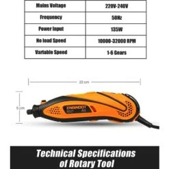 ENGINDOT - Kit Di Attrezzi Multifunzione Da 135 W Con 80 Accessori E 4 Accessori, Velocità Variabile 10000-32000 Giri/min, Albero Flessibile, Per Fresatura, Taglio E Incisione E Creazioni Fai Da Te -Makitae Outlet 78770861 3