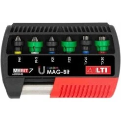 Set 7 Inserti "Mag-Bit" Magnetici Per Cartongesso LTI By Krino Con Porta Inserti