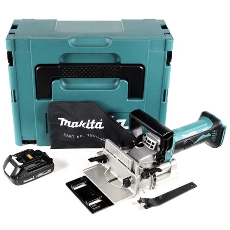 Makita DPJ 180 Y1J Fresatrice Intestatrice A Batteria 18 V + 1x Batteria 1,5 Ah + Valigetta Makpac - Senza Caricabatterie 2 Makita DPJ 180 Y1J Fresatrice Intestatrice A Batteria 18 V + 1x Batteria 1,5 Ah + Valigetta Makpac - Senza Caricabatterie - immagine 2