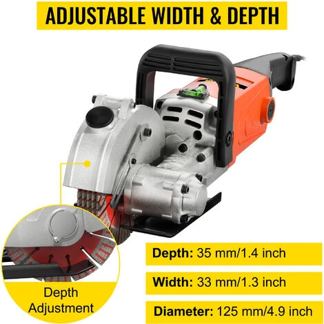 4kw Stozzatrice Elettrica Scanalatore Da Muro 7500rpm Per Scanalature Da Parete 2 4kw Stozzatrice Elettrica Scanalatore Da Muro 7500rpm Per Scanalature Da Parete - immagine 2