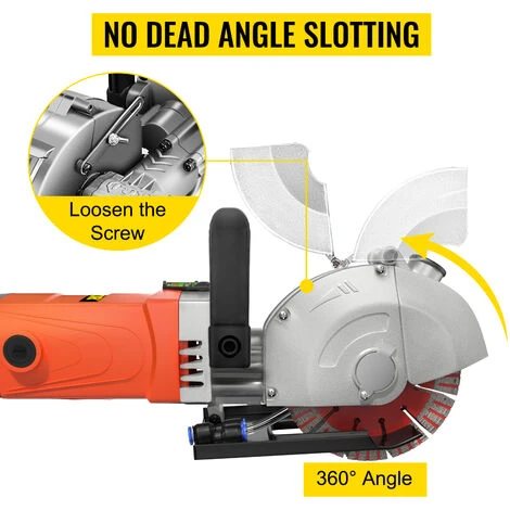 4kw Stozzatrice Elettrica Scanalatore Da Muro 7500rpm Per Scanalature Da Parete 3 4kw Stozzatrice Elettrica Scanalatore Da Muro 7500rpm Per Scanalature Da Parete - immagine 3