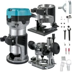 VEVOR Rifilatore Fresatrice Verticale Per Legno Elettrica, 220V 710W Velocita 13000-33000 RPM Fresatrice Rifilatore Multifunzione Per Scanalatura Del Legno, Formatura Di Bordi, Intaglio Del Legno