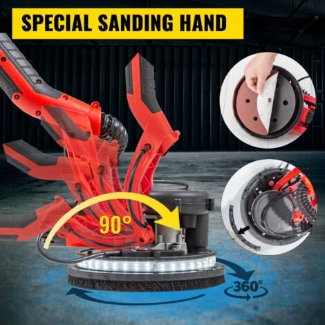Levigatrice Elettrica A Secco Per Muro 750w Con Striscia Led E Sacco A Vuoto 4 Levigatrice Elettrica A Secco Per Muro 750w Con Striscia Led E Sacco A Vuoto - immagine 4