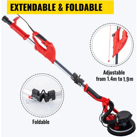 Levigatrice Elettrica A Secco Per Muro 750w Con Striscia Led E Sacco A Vuoto 5 Levigatrice Elettrica A Secco Per Muro 750w Con Striscia Led E Sacco A Vuoto - immagine 5