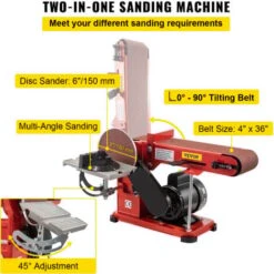 Levigatrice Combinata Da Banco 370w Mutifunzione A Nastro A Disco 150mm 8 Levigatrice Combinata Da Banco 370w Mutifunzione A Nastro A Disco 150mm -Makitae Outlet 82818888 4