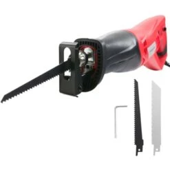 AREBOS Sega Alternativa Universale Sega A Gattuccio 750 W + 2 Lame Per Metallo E Legno