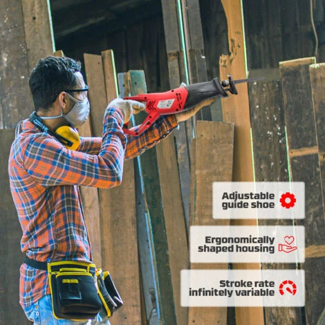 AREBOS Sega Alternativa Universale Sega A Gattuccio 750 W + 2 Lame Per Metallo E Legno 4 AREBOS Sega Alternativa Universale Sega A Gattuccio 750 W + 2 Lame Per Metallo E Legno - immagine 4