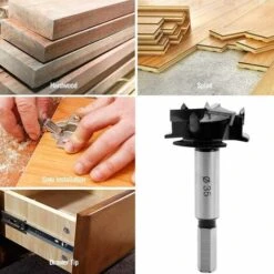 Punta Da Trapano Forstner Da 35 Mm, Punta Da Trapano Per Cerniere, Punta Da Trapano Forstner In Metallo Duro Per La Lavorazione Del Legno, Mobili, Foro Cerniera Porta (KKQ-35N) -Makitae Outlet 85911217 4