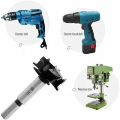 Punta Da Trapano Forstner Da 35 Mm, Punta Da Trapano Per Cerniere, Punta Da Trapano Forstner In Metallo Duro Per La Lavorazione Del Legno, Mobili, Foro Cerniera Porta (KKQ-35N) -Makitae Outlet 85911217 5