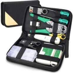 ZOLGINAH Network Tester Kit Di Strumenti Per La Riparazione Di Computer Per Cavi Di Rete, 12 In 1 Manutenzione Del Tester Per Cavi LAN Professionale, Crimpatrice Per Cavi RJ45 RJ11 Strumenti Di Rete P