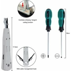 ZOLGINAH Network Tester Kit Di Strumenti Per La Riparazione Di Computer Per Cavi Di Rete, 12 In 1 Manutenzione Del Tester Per Cavi LAN Professionale, Crimpatrice Per Cavi RJ45 RJ11 Strumenti Di Rete P -Makitae Outlet 85946950 4