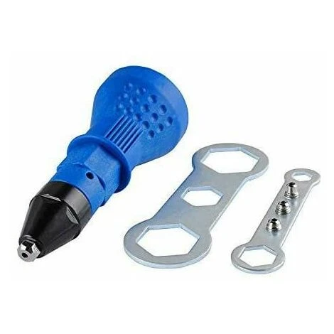 Pistola Rivettatrice A Batteria Kit Trapano Elettrico Per Rivetti Adattatore Per Rivetti Inserto Dado Accessori Per Elettroutensili A Mano (Blu) 1 Pistola Rivettatrice A Batteria Kit Trapano Elettrico Per Rivetti Adattatore Per Rivetti Inserto Dado Accessori Per Elettroutensili A Mano (Blu)
