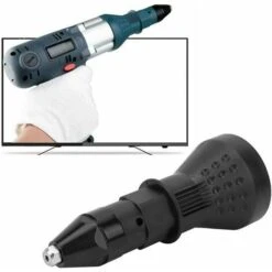 Pistola Rivettatrice Elettrica, Pistola Rivettatrice Professionale Adattatore Per Rivettatura Per Trapano Elettrico A Batteria, Kit Per Incastonare Dadi Per Pistola Per Rivetti Progettato Per Rivetti( -Makitae Outlet 86176033 4