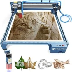 Incisore Laser SCULPFUN S10, Macchina Per Incisione Laser Da 10 W Con Asse X, Guida Di Scorrimento Lineare Industriale E Kit Di Assistenza Pneumatica, Taglio Laser Per Legno Metallo, Area Di Incisione