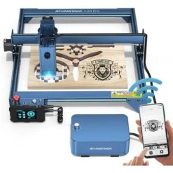 ATOMSTACK A20 Pro Incisore Laser 130W 20W Potenza Ottica Macchina Per Incisione Laser Con Doppio Cilindro Air Assist Kit APP Incisore Laser Per Legno Metallo Acrilico Area Di Incisione 400x400mm