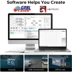 Creality CR-Laser Falcon 10W Incisore Laser Macchina Per Incisione E Taglio Del Legno 400 X 415 Mm -Makitae Outlet 86492785 3