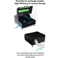 ATOMSTACK B1 Custodia Protettiva Antipolvere In Metallo Con Incisione Laser, Design Dell'apertura Di Ventilazione, Finestra In Acrilico Con Filtro Laser -Makitae Outlet 86492786 4