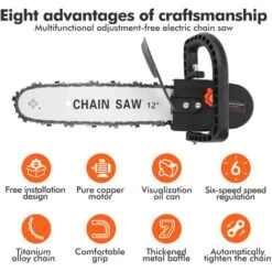 12 Staffa Del Convertitore Per Motosega Elettrica Fai-da-te Set Smerigliatrice Angolare Nello Strumento Per La Lavorazione Del Legno Della Motosega