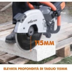 Evolution R300DCT 300 Mm Sega Da Cemento - Motore Da 2.400 W, Non A Benzina, Capacità Di Taglio 115 Mm, Lama Diamantata Per Muratura Inclusa 7 Evolution R300DCT 300 Mm Sega Da Cemento - Motore Da 2.400 W, Non A Benzina, Capacità Di Taglio 115 Mm, Lama Diamantata Per Muratura Inclusa -Makitae Outlet 86618746 3