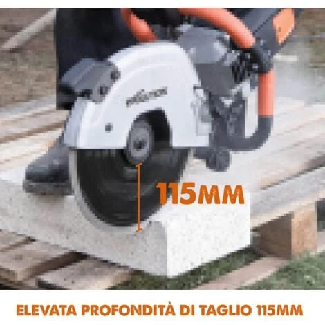 Evolution R300DCT 300 Mm Sega Da Cemento - Motore Da 2.400 W, Non A Benzina, Capacità Di Taglio 115 Mm, Lama Diamantata Per Muratura Inclusa 3 Evolution R300DCT 300 Mm Sega Da Cemento - Motore Da 2.400 W, Non A Benzina, Capacità Di Taglio 115 Mm, Lama Diamantata Per Muratura Inclusa - immagine 3